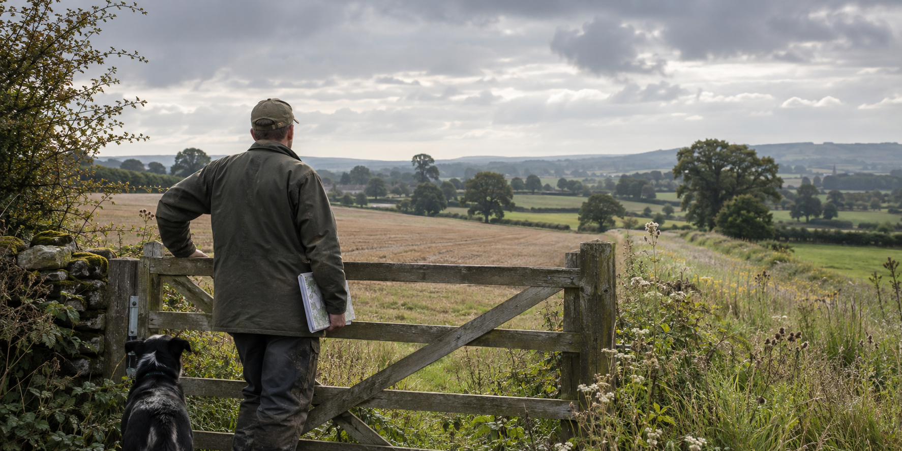Farmer at gate
